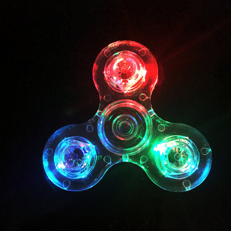 Crystal Luminous LED Light Fidget Spinner Hand Top Spinners