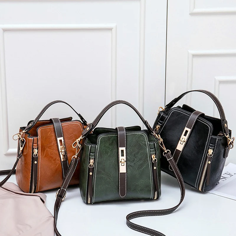 New Arrival PU Leather Bucket Shoulder Bags