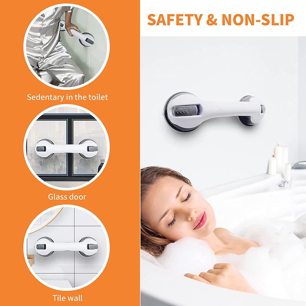 New Shower Handle Grab Bars Ultra Grip Dual Locking Safety Suction Cups