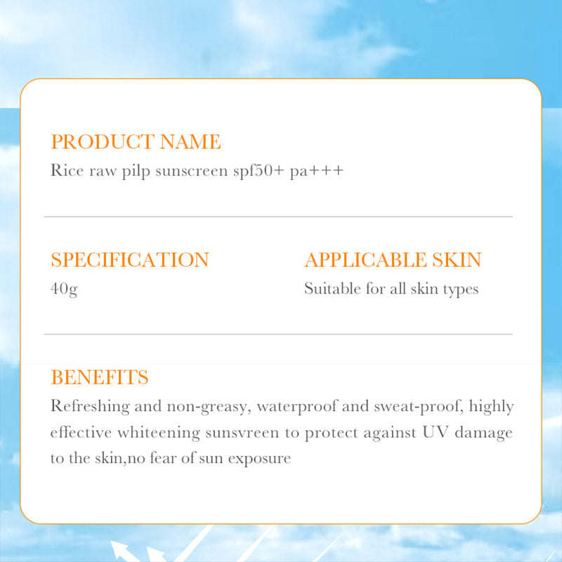 Rice Raw Pulp Spf 50+ Sunscreen For Face, Body and Neck