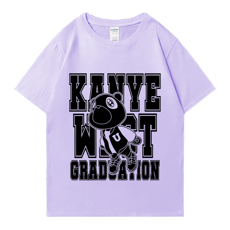 2024 New Rapper Kanye West Graduation Bear T shirt Men Women