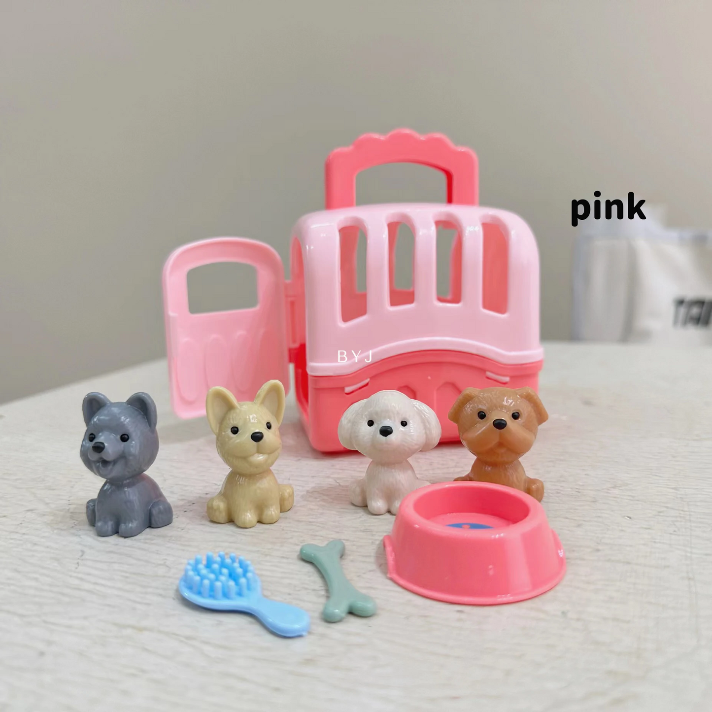 Cute Dog Pet Basket Family Toy Children Play House Games Toy