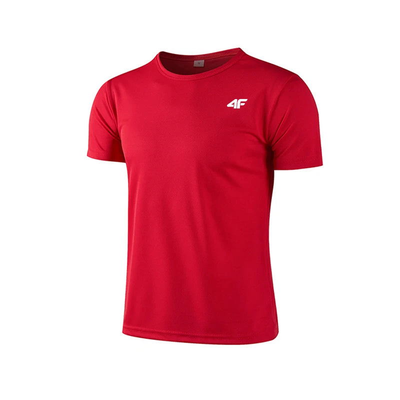 Men's Summer Exercise Trainning T-shirt High Quality Breathable