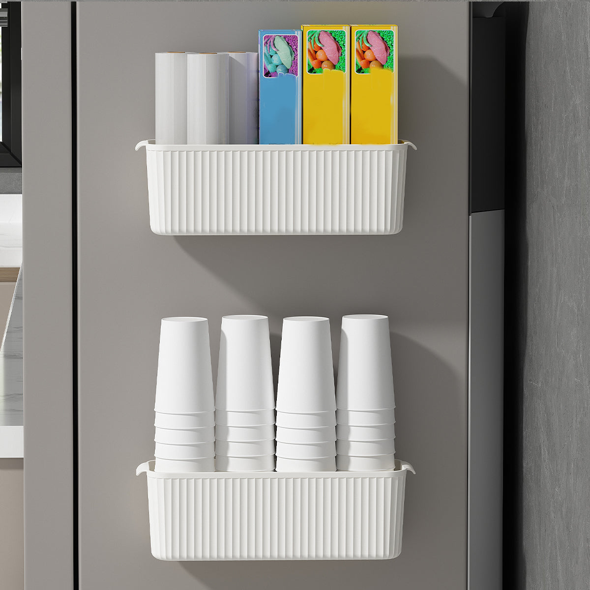 Wall Mounted Punch Free Self Adhesive Storage Rack