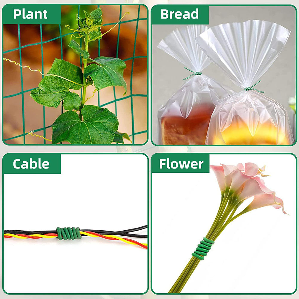 Gardening Cable Ties Plant Twine Green Flexible