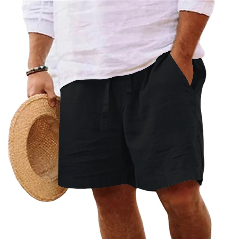 New Mens Cotton Solid Color Short Lightweight Gym