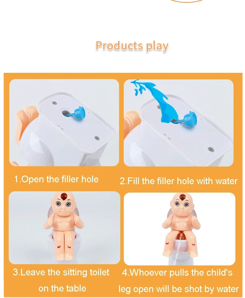 HOT Novelty Squirt Joke Toy Toilet Pee Boy