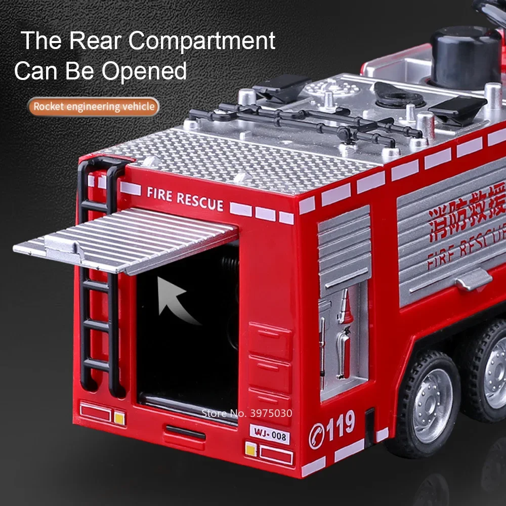 1/32 Fire Engine Car Toy Model with Sound Light