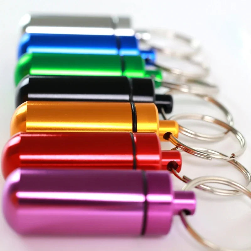 3PCS Mini Portable Pill Box Waterproof Aluminum Cases