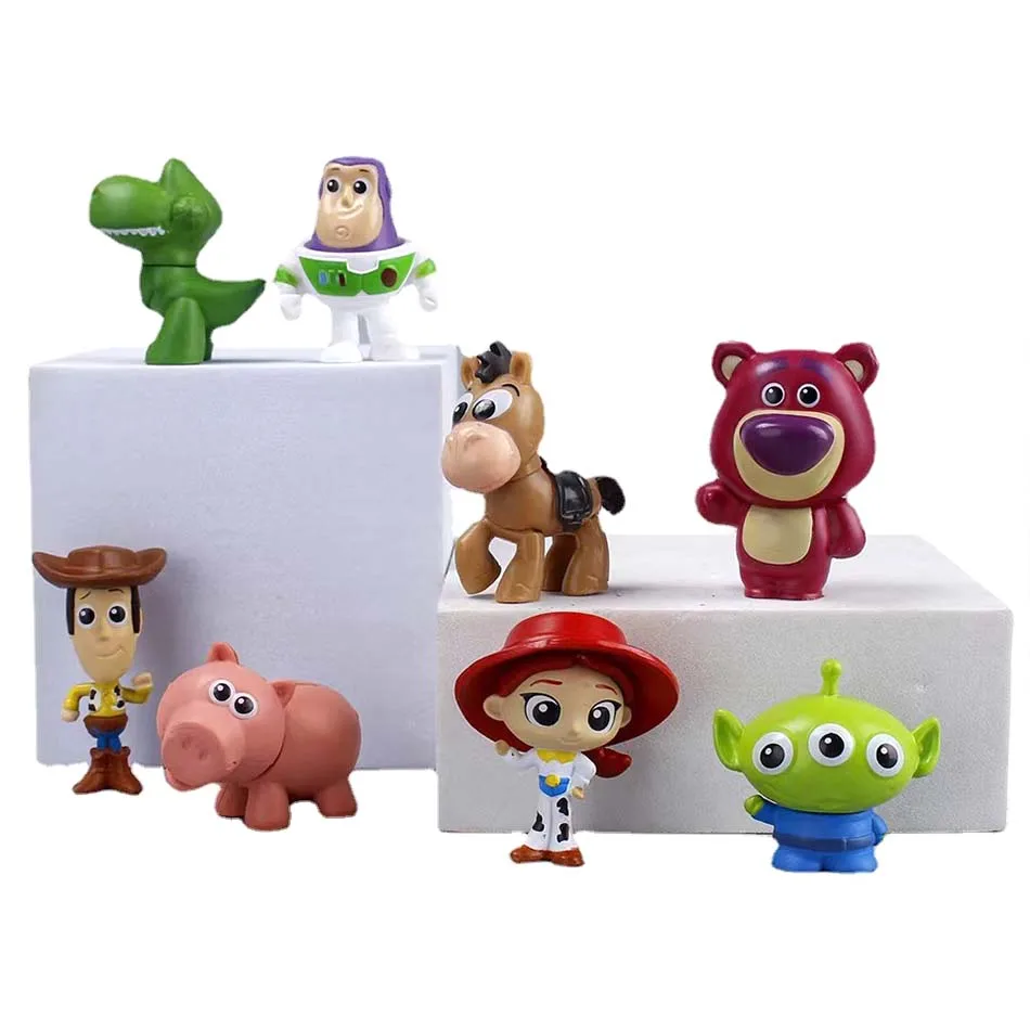 8PCS Disney Toy Story Anime DIY Doll Accessor Action Figure
