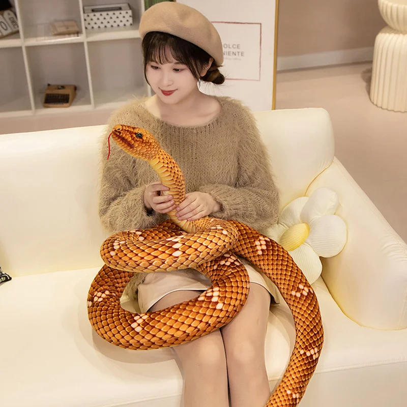 70cm Kawaii Snake Plush Toys Pit Viper Realistic Stuffed Cobra