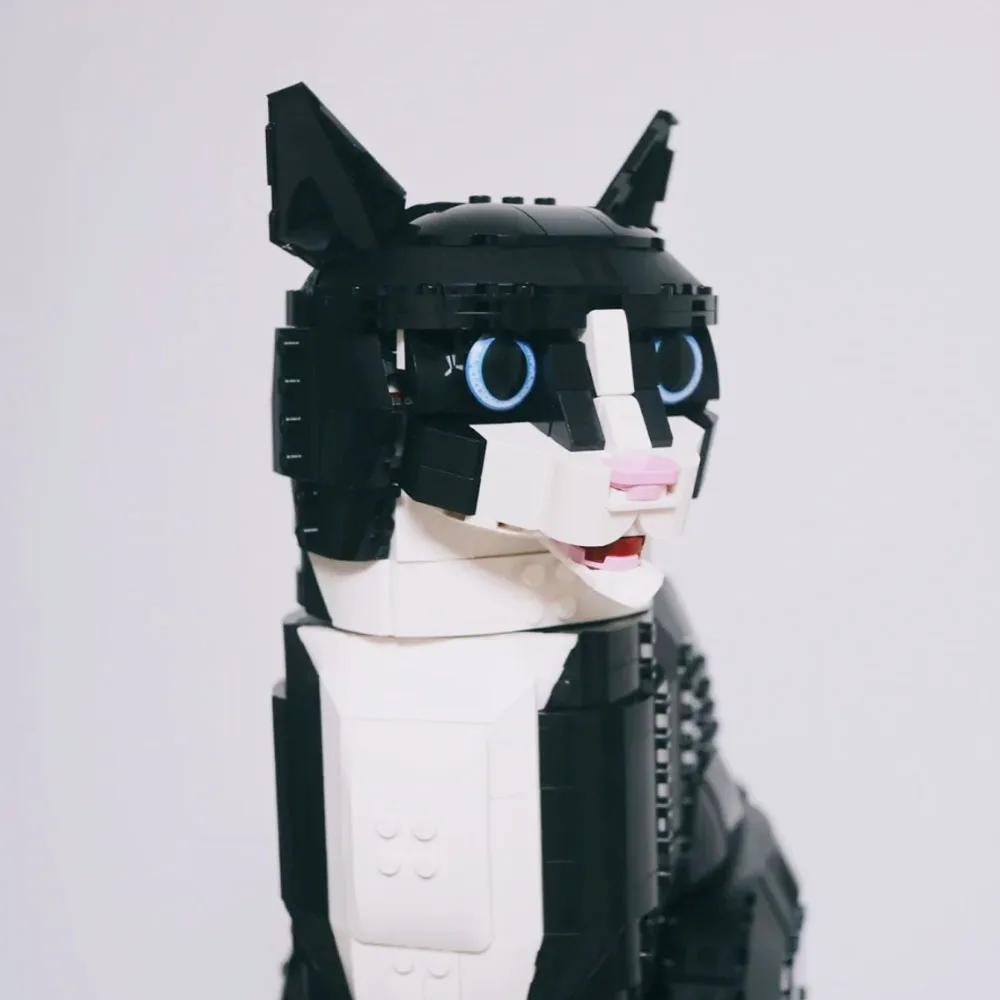 1710Pcs MOC New 21349 Tuxedo Cat Building Blocks