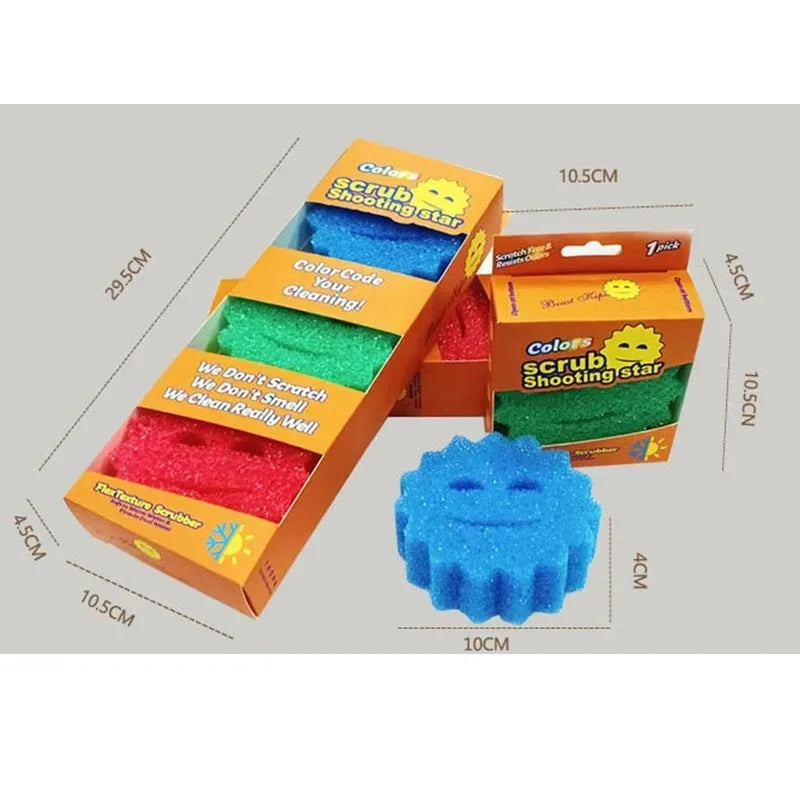 2PCS For Kitchen Dishwashing Sponge Rag