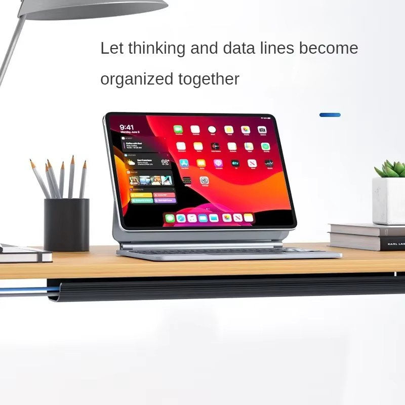 Channel Desk Cable Organizer No Drilling Under Desk Management Tray