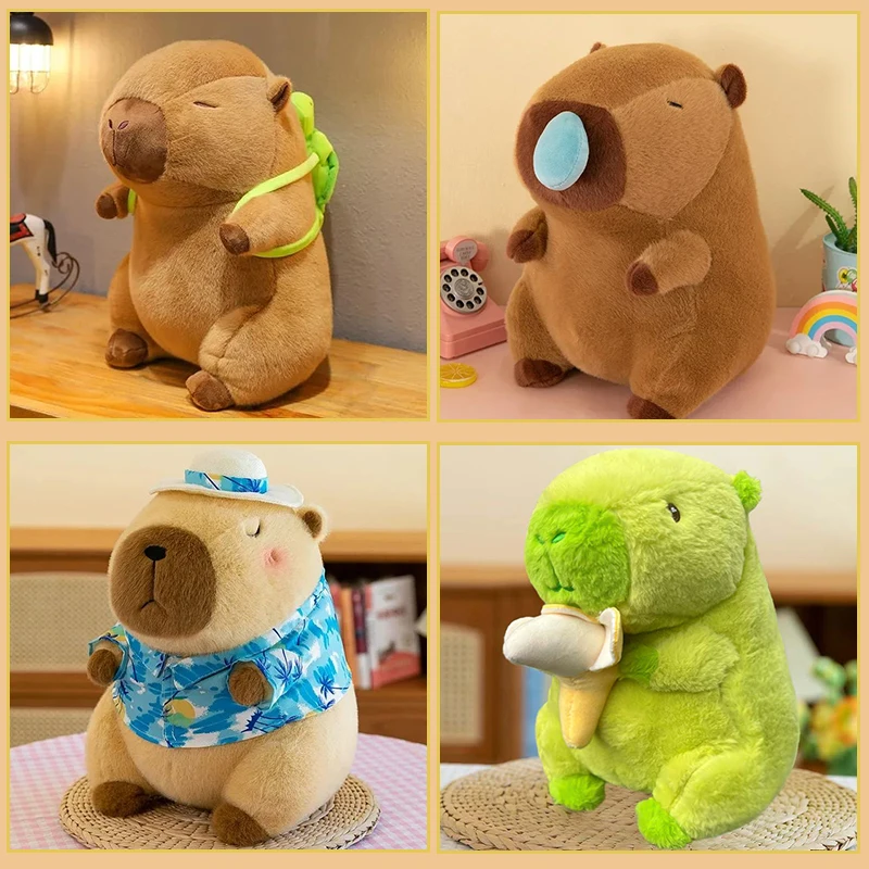 Cute Capybara Plush Toy with Stretchable Snot K Simulation Animal Plush