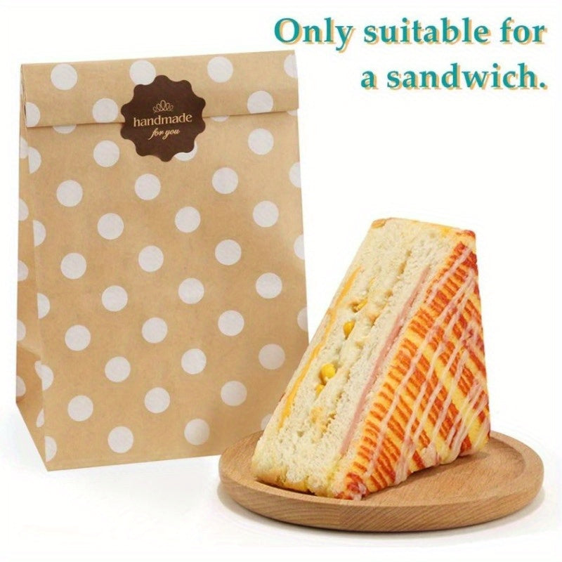 10pcs, 4lb 5x2.95x9.45 Inches Kraft Paper Bags, Snack Bags