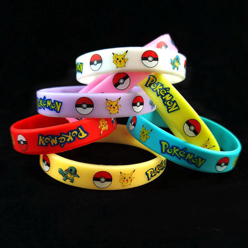 Pokemon Pikachu Figures Glow Silicone Bracelet Anime Toys
