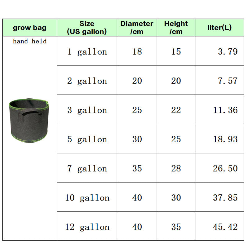 Vegetable/Flower/Plant Grow Bags
