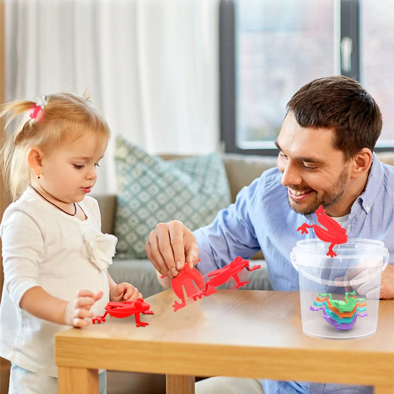 5Pcs Jumping Frog Toy Parent-child Bounce Frogs