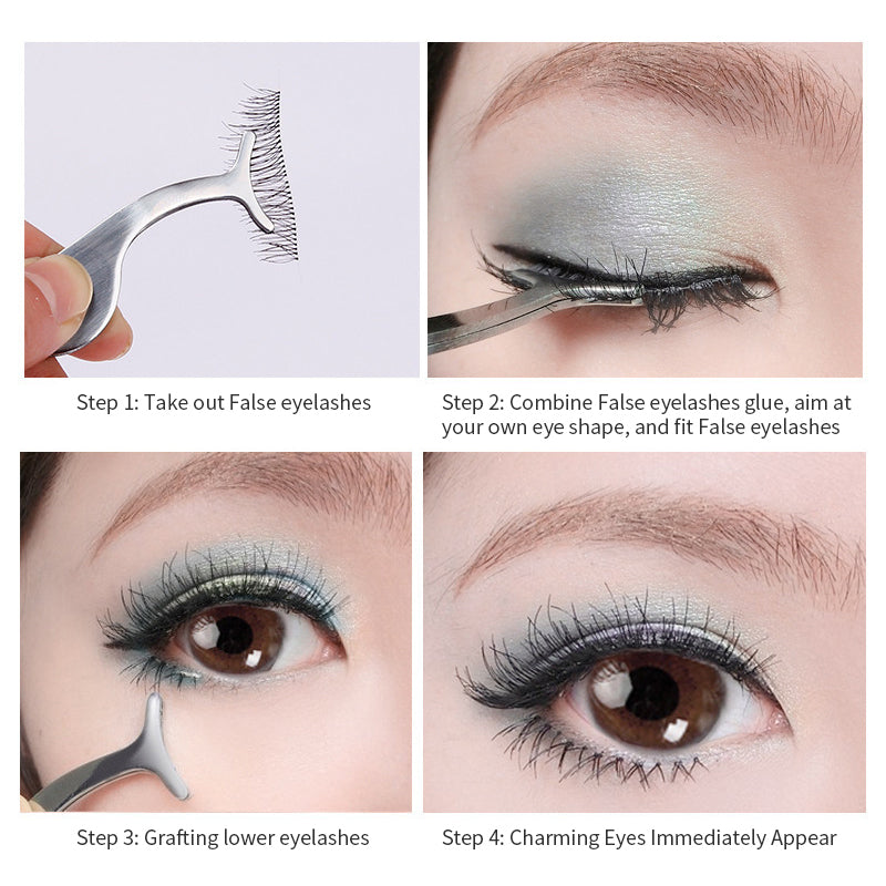 1 Pc False Eyelashes Tweezer Fake Eye Lash Applicator