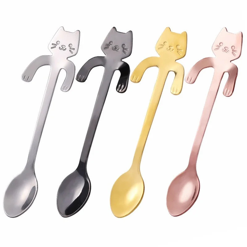 Stainless Steel Coffee Spoon Cat Shape