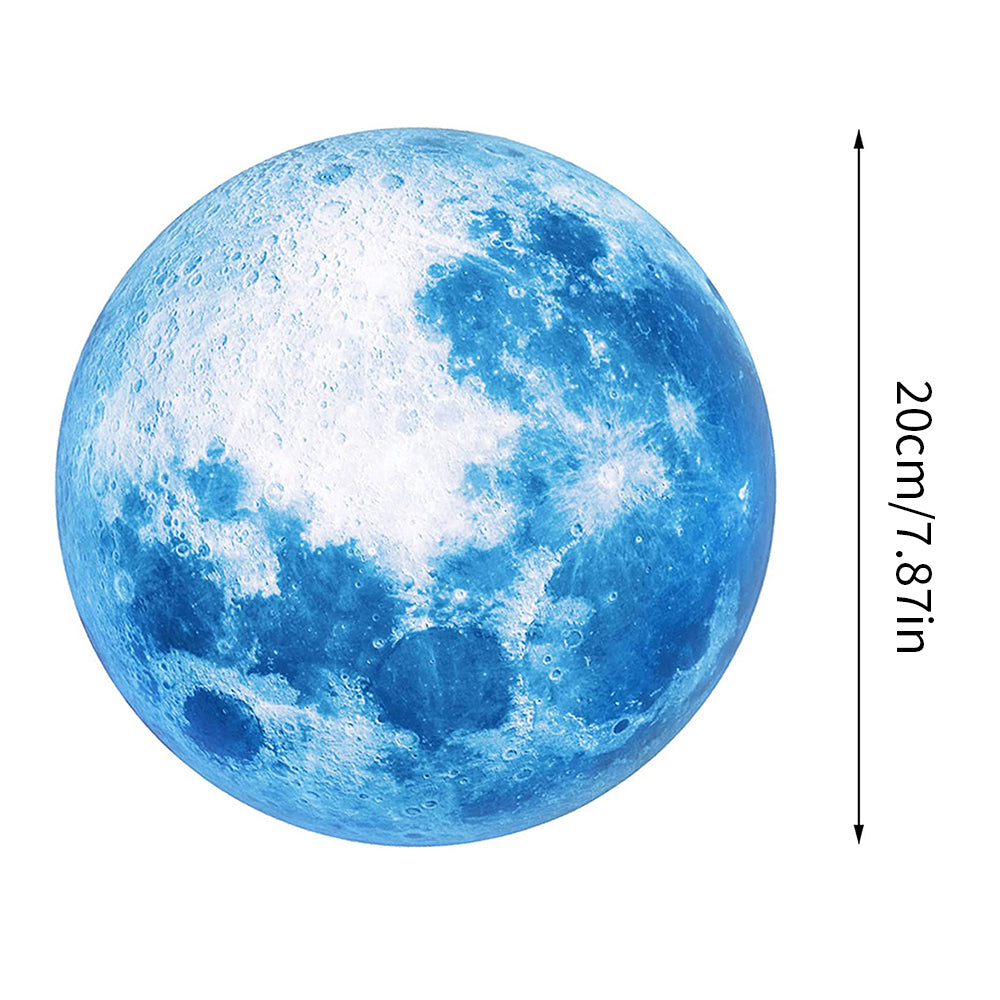 Glow in The Dark Moon Wall Sticker for Kids Baby Room 3D Space Planet Wall