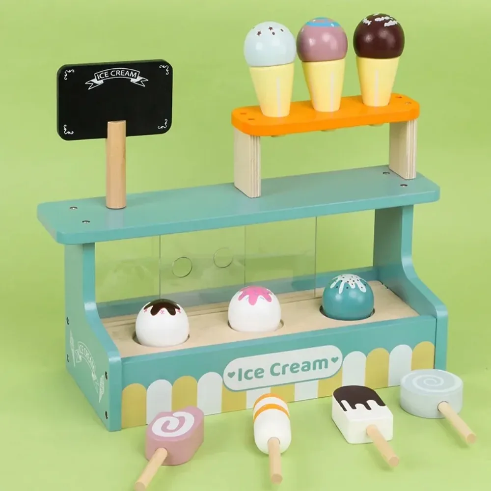 Wooden Ice Cream Pretend Toys Mini Food Children Toys
