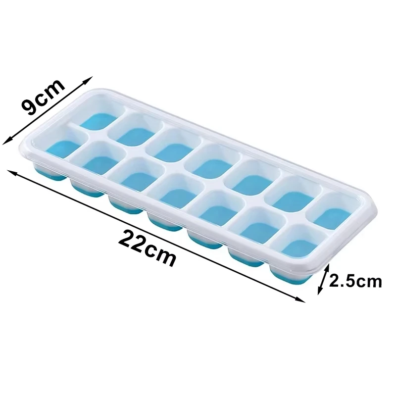 Ice Cube Tray Mold with Lid Silicone Square