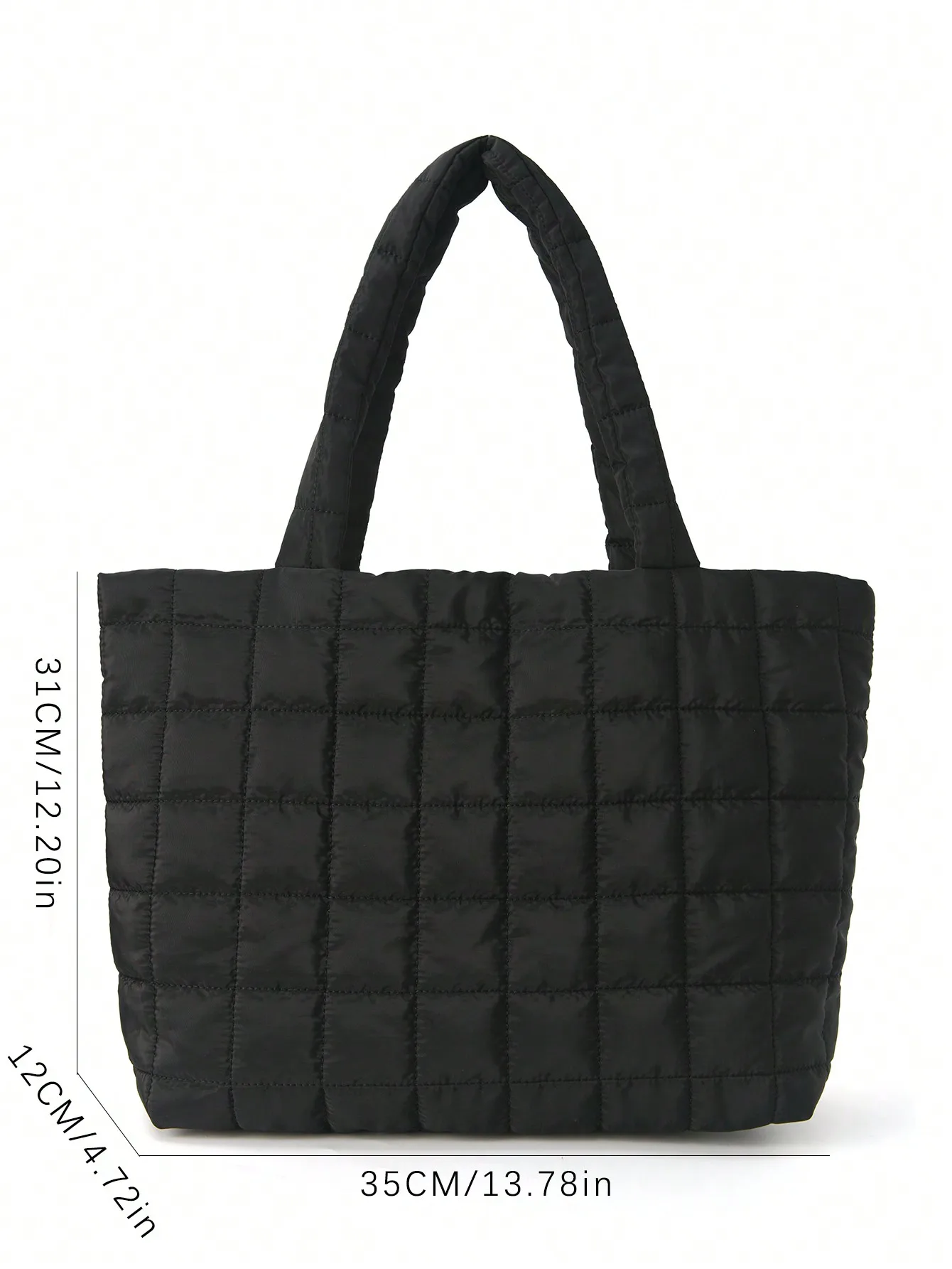1 Pc Minimalist Quilted Puffy Tote Bag