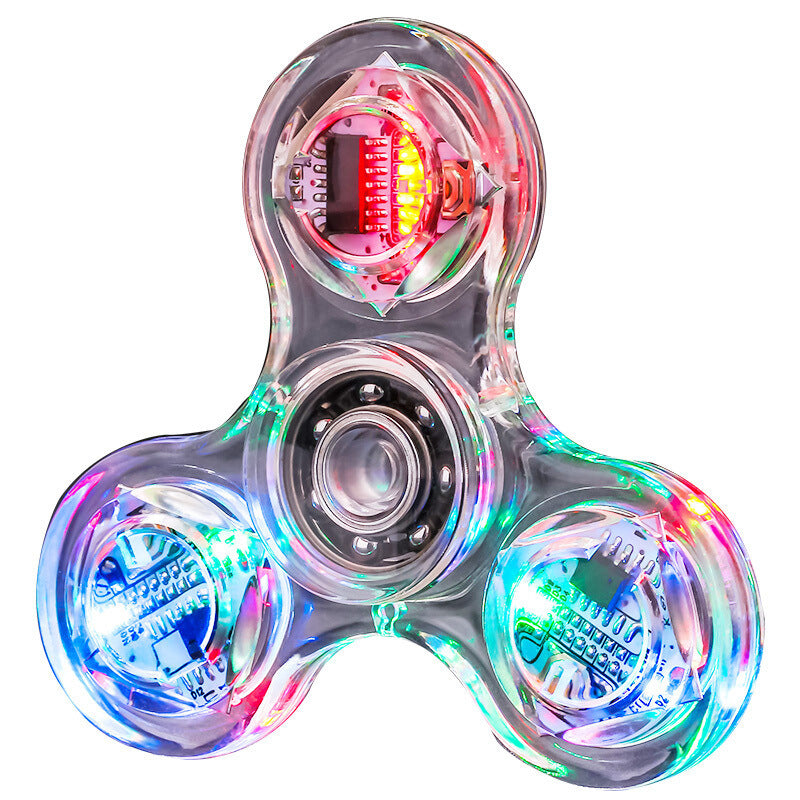Crystal Luminous LED Light Fidget Spinner Hand Top Spinners