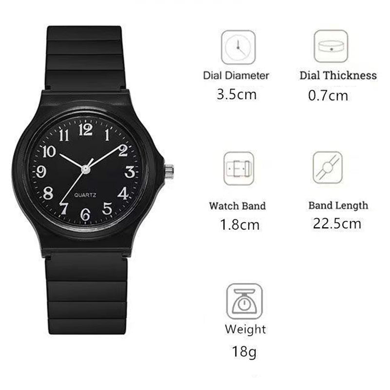 Exam Watch Silicone Strap Simple Women