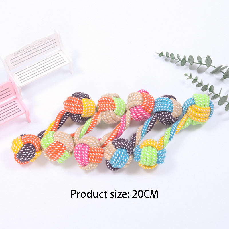 Interactive Cotton Rope Mini Dog Toys Ball for Dogs