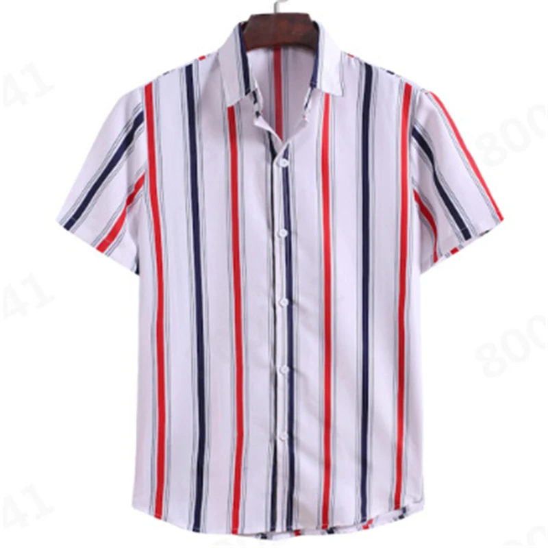 Street Simplicity Stripe Print Men Women Shirts