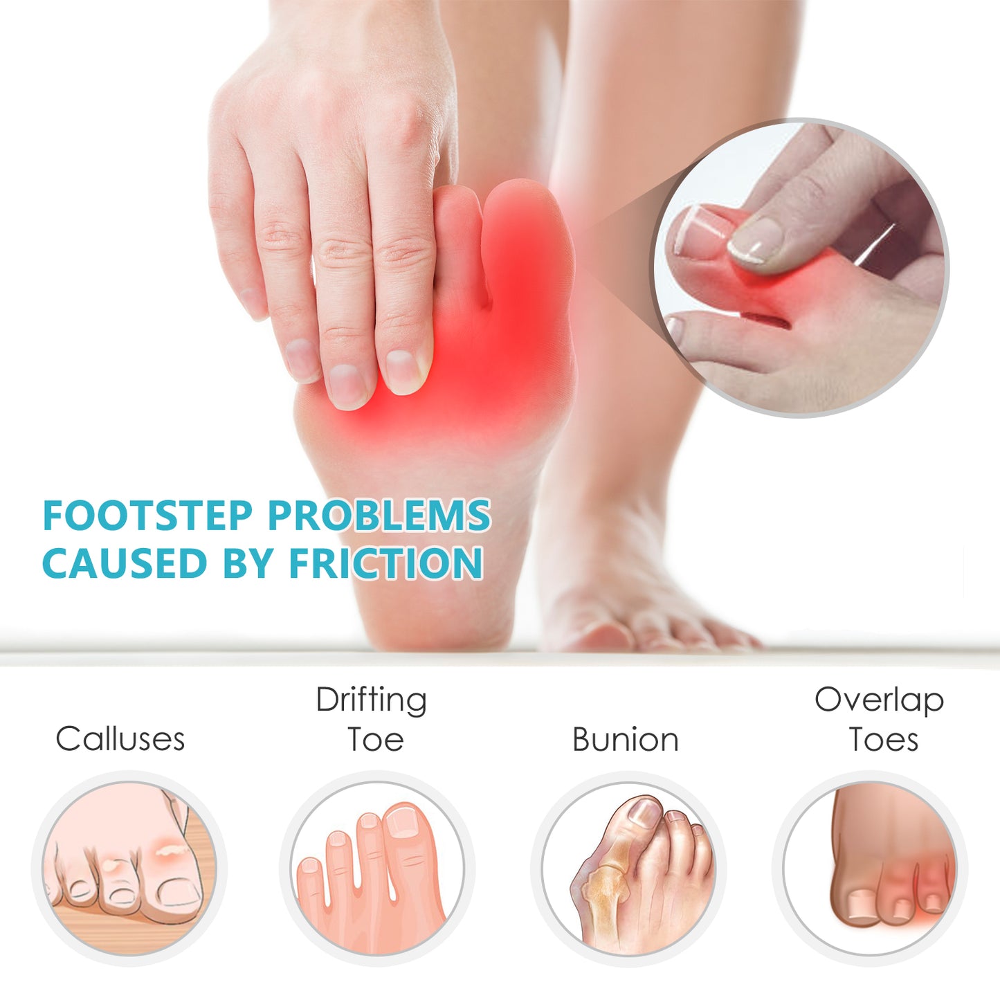 Soft Elastic Toe Separator Silicone thumb Corrector