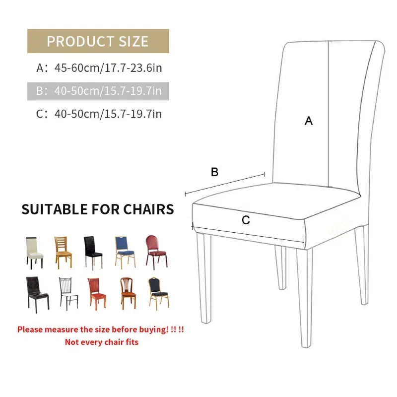 Elastic Solid Color Adjustable Chair Cover Spandex Stretch Slipcovers Chair Seat Covers