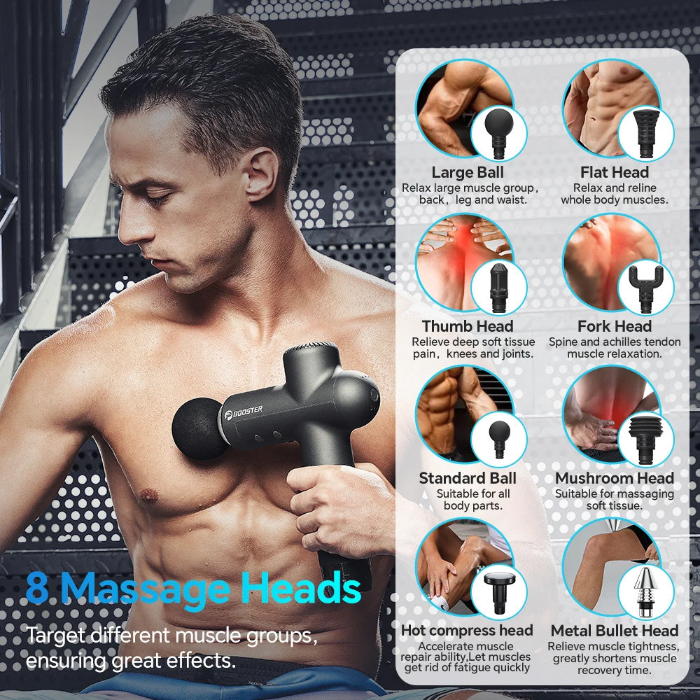 Booster Massage Gun Electric Neck Massager 7.4V Smart Hit