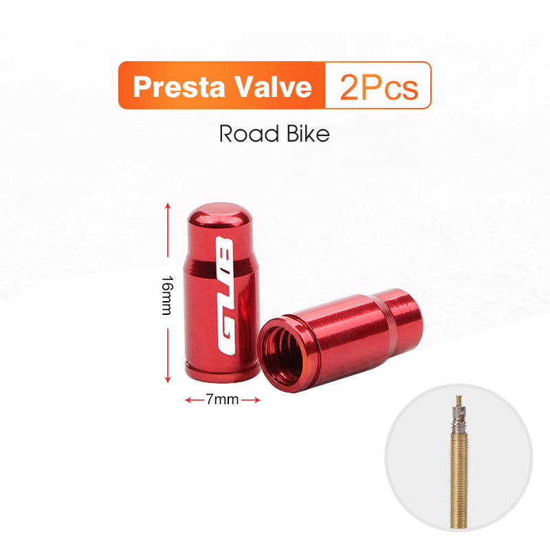 2pcs GUB Aluminum CNC Bicycle Tire Valve Cap