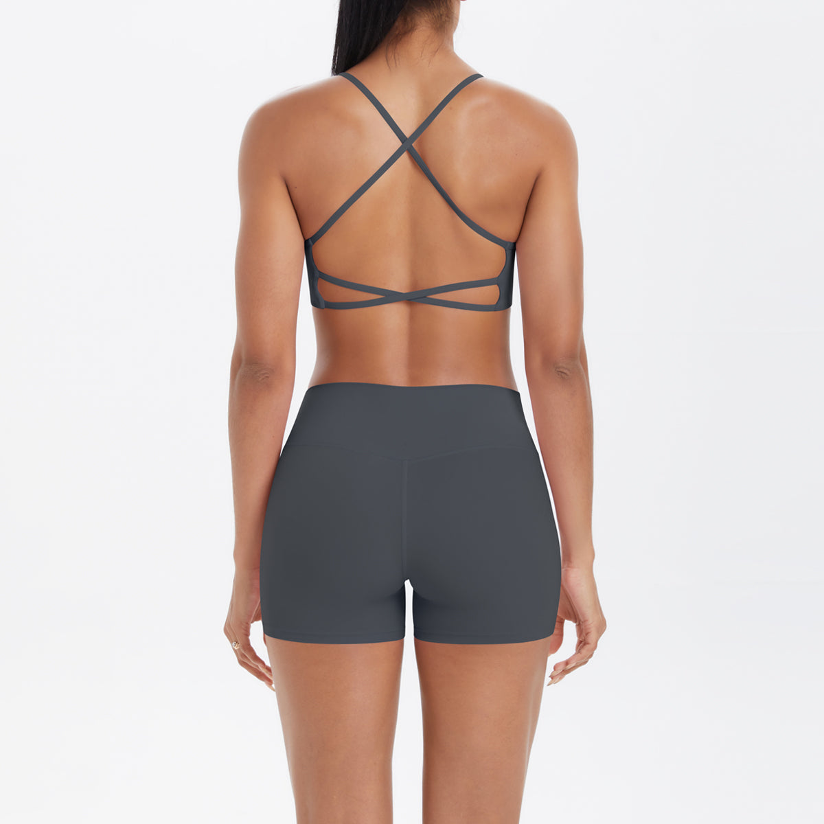 2PCS Yoga Clothes Halter Yoga Top Set Fitness Gym Suit