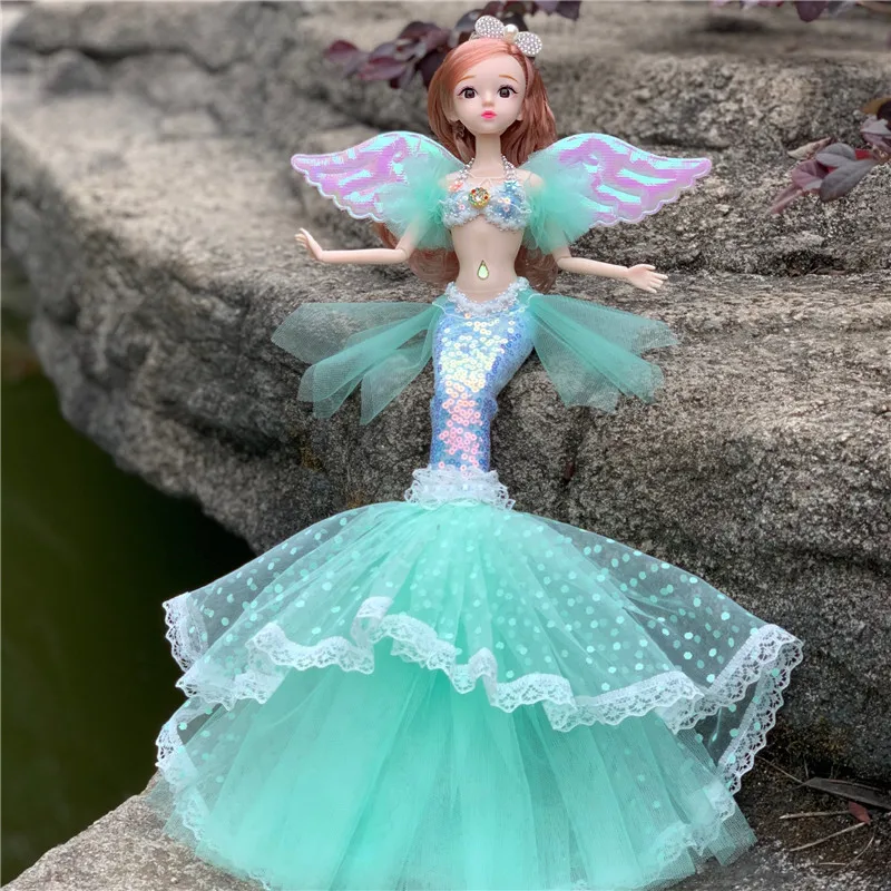 45cm Colorful Mermaid Doll Rainbow Princess Toy