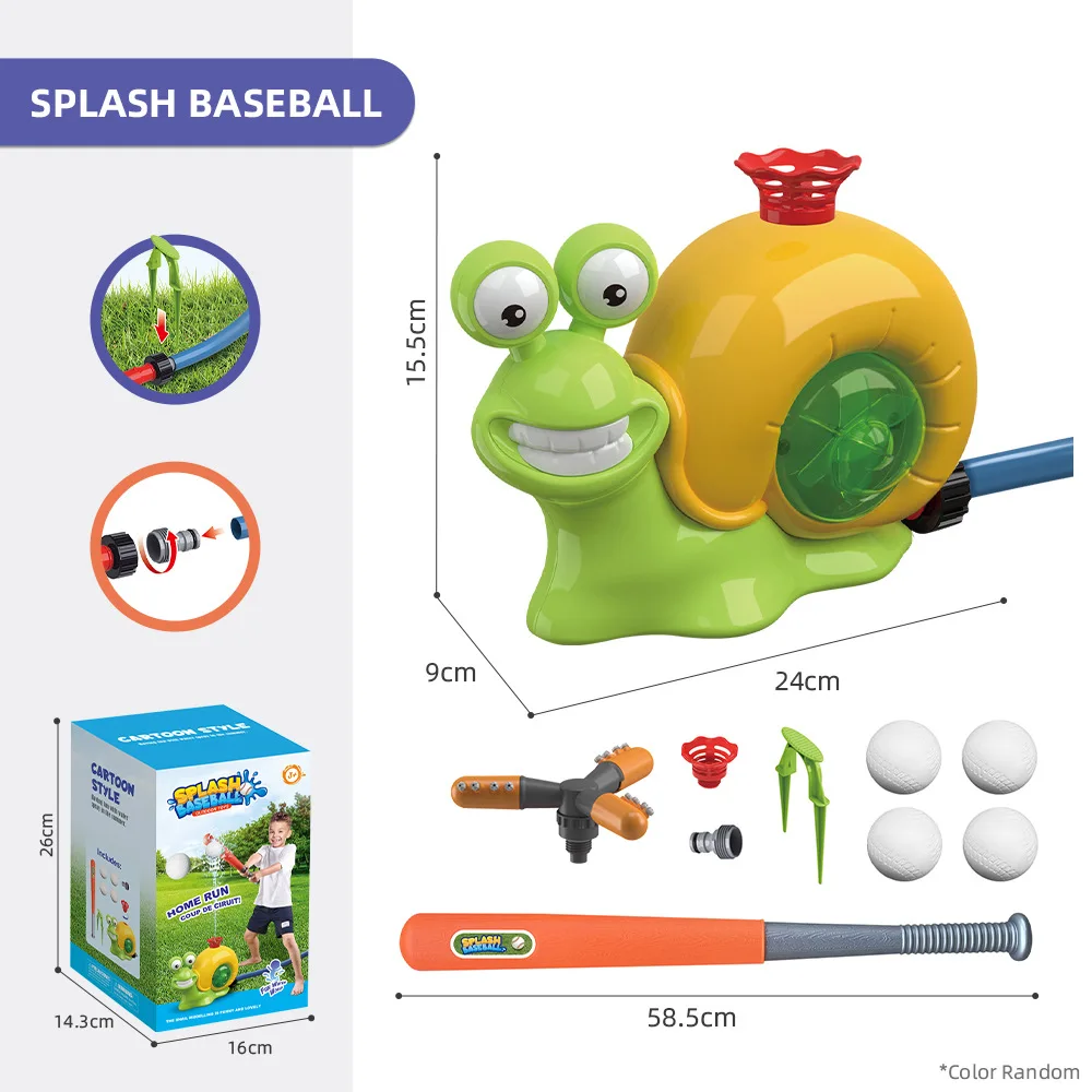 Summer Outdoor Sprinkler Snail with Baseball