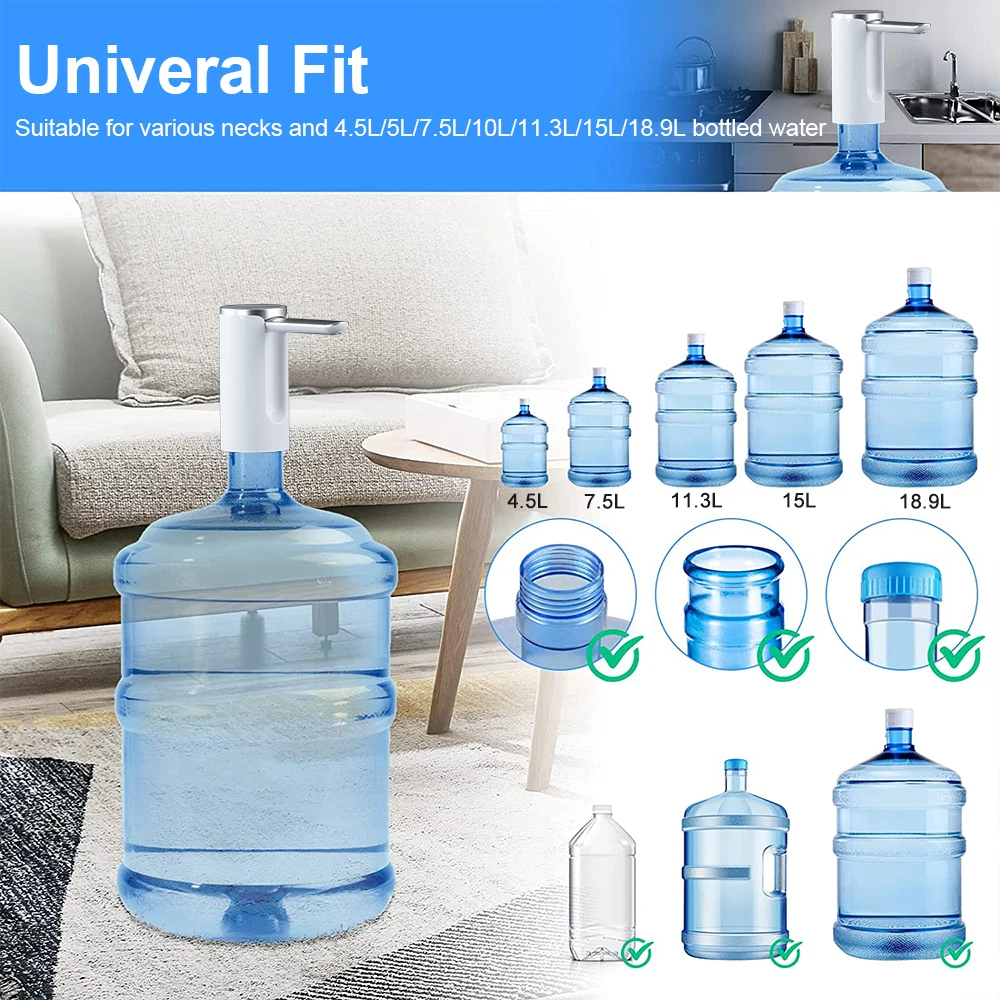 Electric Water Gallon Bottle Pump Foldable