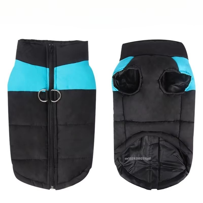 Waterproof Warm Dog Clothes Pet Coat Winter Vest Padded Zipper Jacket Dog