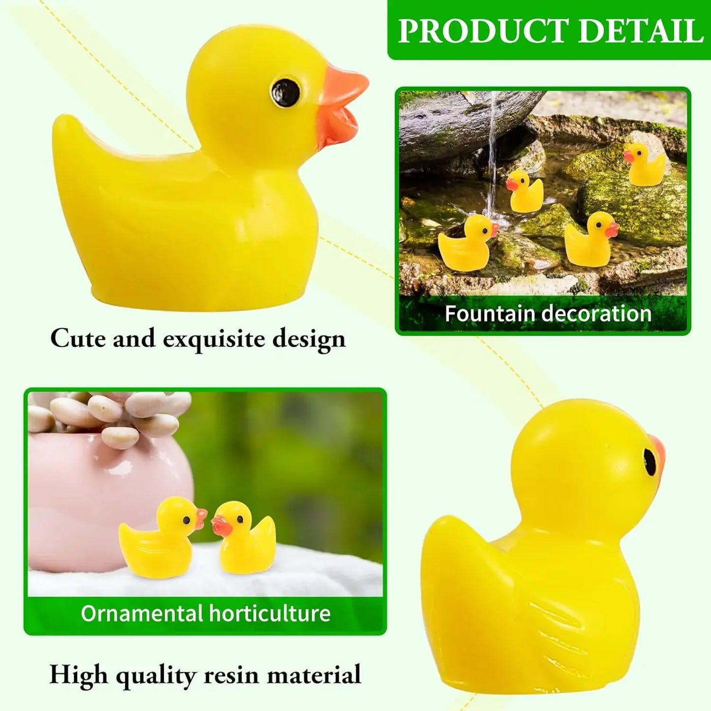 100/200Pc/set Mini Resin Ducks Tiny Duck