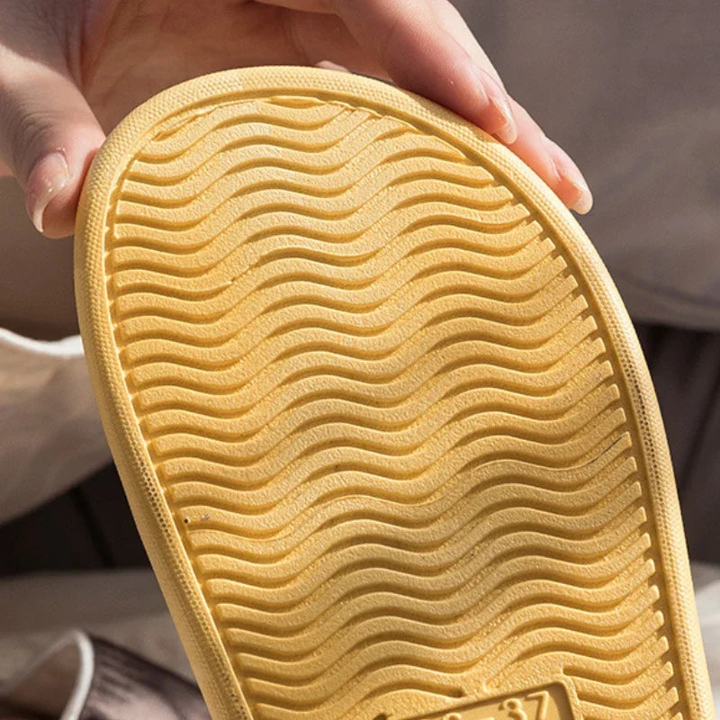 Solid Colour Men's Slippers Bathroom Anti-slip Massage Sandals