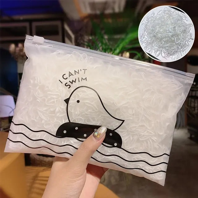 Pack Girls Colorful Small Disposable Rubber Bands