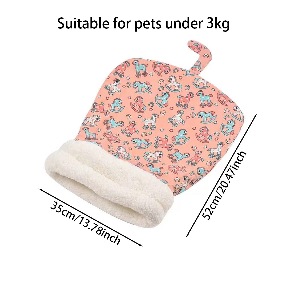Cat Sleeping Bag Soft Cuddly Fluffy Feel Thickened Pet Pocket Type Quilt Bed