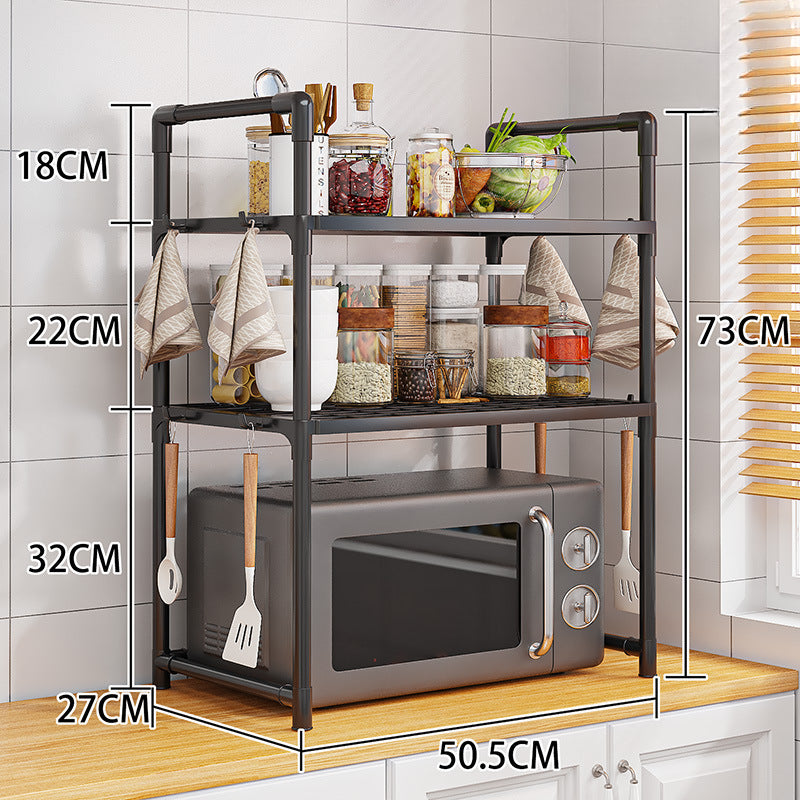Kitchen Storage Rack Microwave Shelf Condiment Organizer