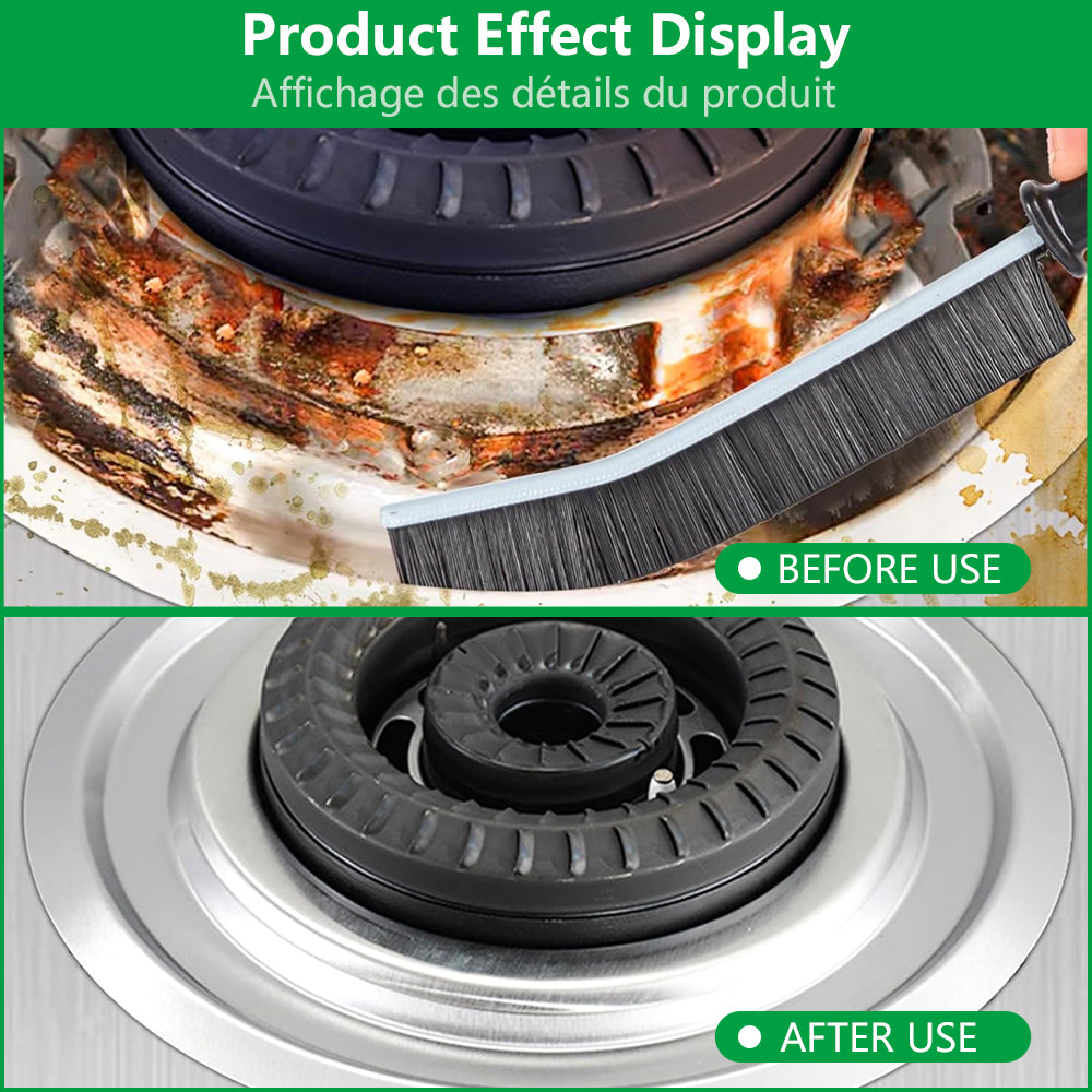 Hard Bristle Crevice Cleaning Brush for Fine Seam Corners