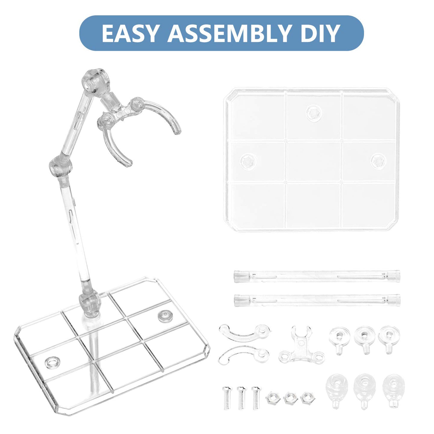 Clear Action Figure Stand,Assembly Action Figure Display Holder