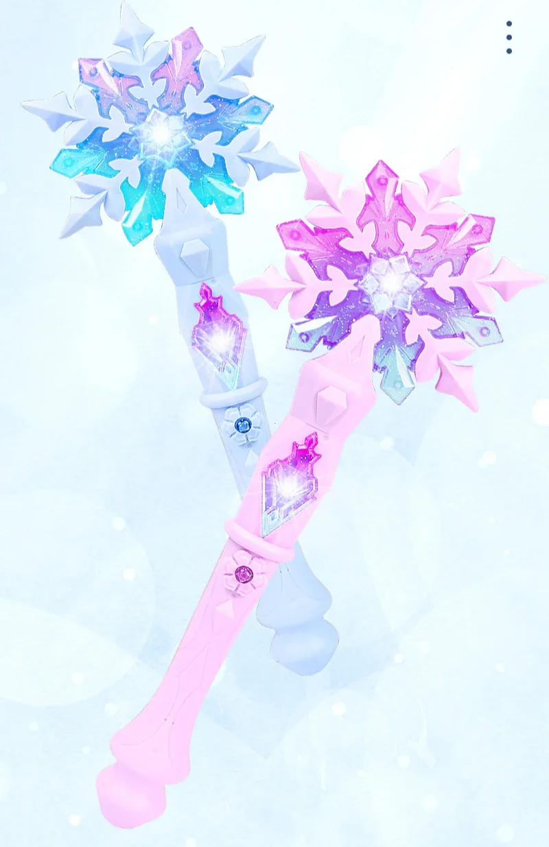 Princess Snow Wand Toy Snowflake Light Sound Sticks Kid